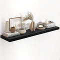 Fun Memories 48 Inch Floating Shelves in Black, 9.3 Inch Deep Floating Shelf for Bathroom Living Room Kitchen, Rusitc Wall Mo