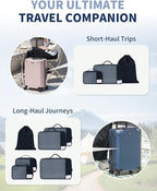 ECOHUB 6 Set Packing Cubes for Travel Durable Suitcase Organizer Bags Set with Personalized Tag Travel Essentials with Shoe B