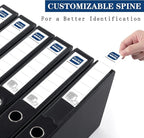 Storage File Boxes 6 Pack, Foldable File Boxes with Lid, 50mm Spine, Archives Cases with Magnetic Closure & Clip, Plastic Doc