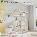 Floating Shelf Board for Wall 5/8" –1 Pack Board Only, No Brackets – 72" L x 10" W x 0.6" T Lite Oak Melamine Wood Floating S