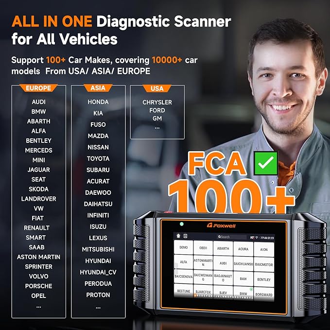 2026 FOXWELL NT726 OBD2 Scanner Diagnostic Tool, All System Bidirectional Scan Tool with TOP 12 Resets, Precise Car Diagnostic
