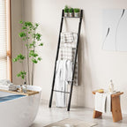 BAMBANG 6-Tier Blanket Ladder for Living Room, Blanket Quilt Ladder Rack Rustic Decorative Towel Holder, Wall Leaning Blanket