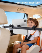 OHLPRO Car Headrest Tablet Mount Holder for Kids Road Trip Essentials - Extendable Aluminum Bar (33" Max) for Center View, 360° Rotation Magnetic Backseat Stand Fits 4.7-12.9" Tablet & Phone