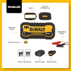 DEWALT DXAELJ25 2500 Peak Amp Portable Lithium Jump Starter with 25W Type C 15W Type A 60W Type C in/Out