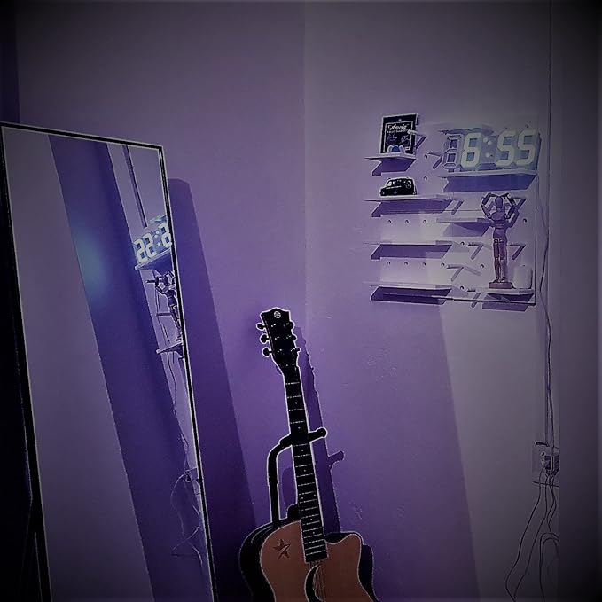 HGYZE Plastic Pegboard Wall Organizer, White, 22 x 22 x 1.5 in, Includes 4 Wall Shelves, 8 Hanging Boards, 24 Hooks