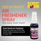 Scent Bomb Air Freshener Spray, Long-Lasting Odor Eliminator - Effective Deodorizer for Home & Car, Fresh Room Spray for Kitc
