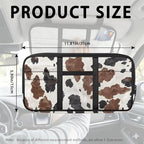Cow Car Visor Organizer Scratch-Resistant Sunvisor Organizers Auto Interior Car Accessories with Zipper Visor Storage Pouch Fits Most Vehicles, SUVs, Trucks Keep Tidy