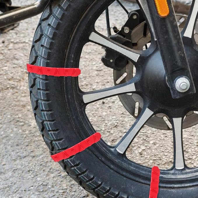 10Pcs Electric Vehicle Anti-Slip Tire Chains for Snow Motorcycle Scooter Wheel Chains Quick Installation Durable Traction Aid