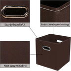 Fabric storage bins Cubes, Fabric Cube Organizer with Handle, Foldable Cube Bins for Cloth or Accessary Storage, 11x11x11, Se