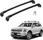 FLYCLE 300Lbs Roof Rack Cross Bars Compatible with KIA Telluride 2019-2025 S SX SX-P EX, Lockable Cross Bars Roof Rack Cargo Bars for Luggage Kayak Bikes Canoe Ski Snowboard