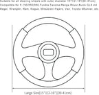 Soft Car Steering Wheel Cover for Sedan, SUV, Warm Luxury Velvet, Odorless, Universal, Anti Slip, Summer Winter, Gray, Large 