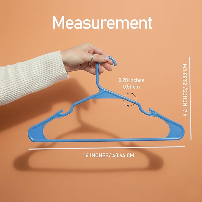 Utopia Home Plastic Hangers 50 Pack - Perfect Space Saving Clothes Hanger - Durable and Strong - Perfect Closet Organizers wi