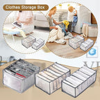 3PCS Wardrobe Clothes Organizer - Foldable Closet Drawer Organizer for Clothes, Portable Closet Organizers and Storage Bins, 