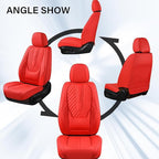 Coverado Car Seat Covers Front Seats, Red Seat Cover for Cars, Waterproof Leather Seat Covers, Front Car Seat Covers Car Seat