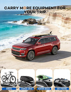 300lb Roof Rack Cross Bars Compatible with Jeep Grand Cherokee L 2021-2026 and 2022-2026 Grand Cherokee WL, Heavy Duty Aluminum Crossbar Racks Roof Rail Rooftop Luggage Canoe