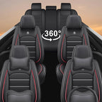 Seat Covers Fit for GMC Yukon XL 2000-2026, 7 Seat, Compatible Airbag Non-Slip Waterproof Leather Seat Cover, Luxury Interior Full Set with Pillow Steering Wheel Covers, Black Red