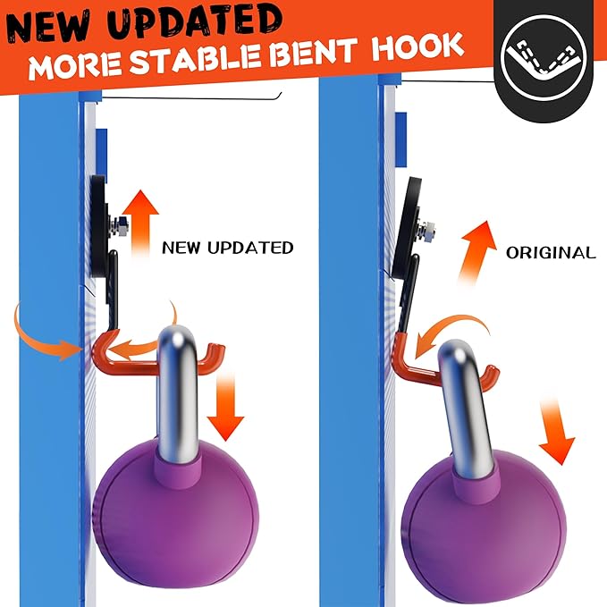 ULIBERMAGNET New Upgraded Heavy Duty Magnetic Garage Hooks,4 Pack Strong Large Magnet Hooks for Power Drill,Garden Tools,Hose