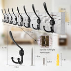 Coat Rack Wall Mount 31.5'' Coat Hanger Wall Mount Old White Coat Hooks for Wall Rustic Towel Racks for Bathroom Living Room 