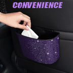 eing 2 x Car Garbage Bags Hanging Trash Bags for Rear Gear Lever Center Console 100% Waterproof Purple