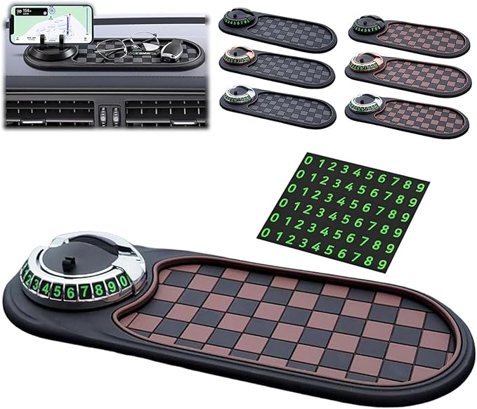 2026 New Multifunctional Car Dashboard Mobile Phone Holder Anti Slip Phone Mat for Car Rotatable Car Dashboard Accessories wi