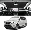 Custom Fit Windshield Sun Shade for Nissan Armada 2017-2026, Blocks UV & Heat, Front Window Sunshade Accessorie, Easy Fold & Store Keep Your Car Cooler