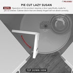 Rev-A-Shelf 24" Pie-Cut Dual Tier Lazy Susan Organizer for Corner Base Kitchen Cabinets, Plastic Home Rotating Storage Shelve