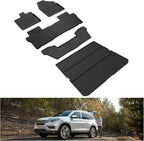 KIWI MASTER Floor Mats & Cargo Mat for 2016-2022 Honda Pilot, OEM Replacement 08P17-TG7-300 08U45-TG7-100, All Weather Car Mats, Custom Fit TPE Floor Liners, Front & Rear & Trunk Mat Set, Black