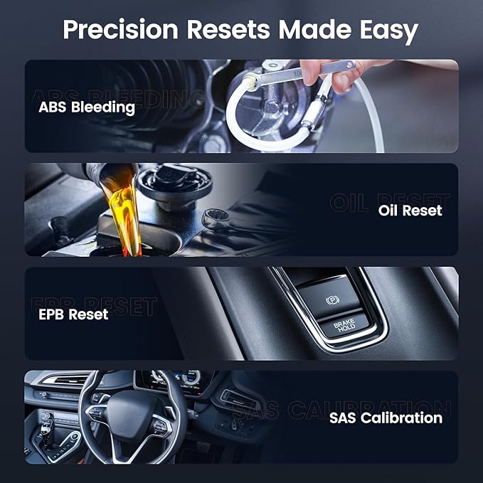 ANCEL AD610 Pro ABS SRS OBD2 Scanner, ABS Bleeding, SAS Calibration, ABS, Airbag, EPB, Oil Reset, Full OBD2 Functions, AutoVIN
