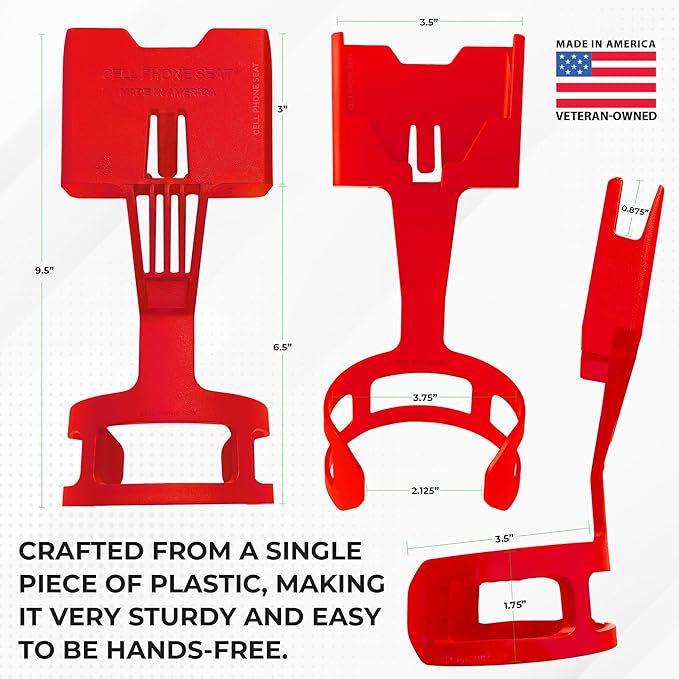 Cup Holder Phone Holder Mount for Car - Universal Adjustable Expander Cradle Hands-Free Driving - Compatible with All Smartphones Car Mount for iPhone Samsung Google Android Mobile Accessories Red