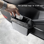 Car Trash Can, Foldable Multifunctional Hanging Storage Box Trash Can with a Roll of Garbage Bag, Multi Pocket Design Suitable for Car, Home and Office (Beige)