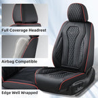 Coverado Automotive Seat Covers 5 Seats, Leather Seat Covers Fullset, Black Car Seat Covers, Luxury Car Seat Covers, Seat Cus