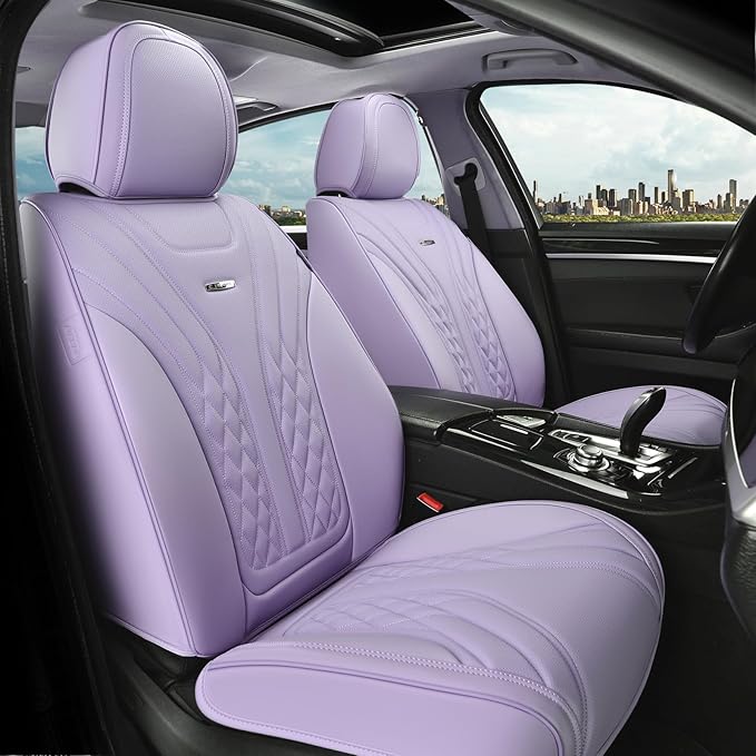 Coverado Car Seat Covers Full Set, 5 Seats Front Seat Cover and Back Seat Covers for Cars, Automotive Seat Covers Leather Wat