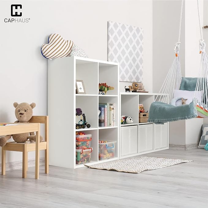 CAPHAUS Sturdy Room 13-Inch Cube Storage Organizer Shelf, with Extra Thick Exterior Edge, Open Storage Shelf Divider, Bookcas