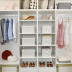 GRANNY SAYS Closet Organizer Bins with Label Holder, Fabric Storage Baskets, Foldable Storage Bins for Living Room, Decorativ
