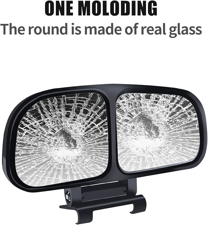 Car Blind Spot Mirror Exterior Retrofit Rearview Wide Angle Reversing Auxiliary Mirror,HD Glass Wide View Field Double-Side Mirror 360°Adjustable, Right