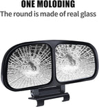Car Blind Spot Mirror Exterior Retrofit Rearview Wide Angle Reversing Auxiliary Mirror,HD Glass Wide View Field Double-Side Mirror 360°Adjustable, Left