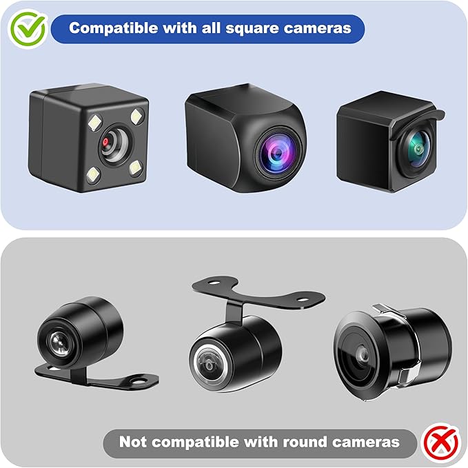 Metal Universal Rear Window Dash Cam Mount – Slide-Down Vehicle Window Clip Bracket for Rear Camera & Dash-Cam, No Drilling Required