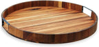 Twine Lazy Susan 20 inch Wooden Serving Board, Countertop Lazy Susan for Kitchen Decor, Turntables for Kitchen Countertop Dec