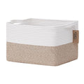 COMFY-HOMI Cotton Rope Woven Basket with Handles for Shelves,Toys,Book, Cloth Storage Baskets for Organizing-13.5" x 11" x 9.