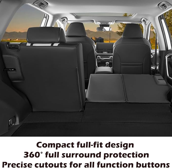 HKZ Fit RAV4 Car Seat Covers Set for 2019 2020 2021 2022 2023 2024 2025 Toyota RAV4 LE,XLE,XLE Premium,Limited - 5 Seats Full