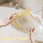 YOOLENS Electric Toothbrush Holder for Bathroom Countertop 5 Metal Slots Toothpaste Razor Mouthwash Organizer, Gold
