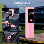 Tire Inflator Portable Air Compressor - ZGWATO Tire Air Pump with Digital Pressure Gauge, Auto Shut Off, 3X Faster Inflation, Cordless Tire Inflator for Car, Motorcycle, Bike, Bicycle and Ball, Pink
