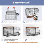 Housolution Wall Mounted Fruit Basket for Kitchen, Hanging Fruit Bowl Wire Baskets with 4 Hanger Hooks, Potato and Onion Stor