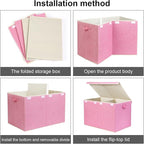 122L Large Toy Box Chest with Lid, Foldable Toy Storage Organizer Bin Boxes with Removable Divider for Kids, Boys, Girls, Nur