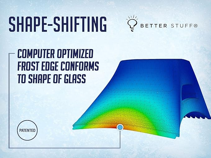 The Better Ice Scraper for Car Windshield | Fast, Efficient, Ergonomic | Magically Remove Ice and Frost from Auto Window | Patented Shape Shifting Technology | Durable Brass Edge | Compact | Pack of 2