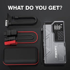 Lucklike W210 Jump Starter with Air Compressor 150 PSI, 12V 6000A Peak Lithium Car Battery Jump Starter for All Gas and