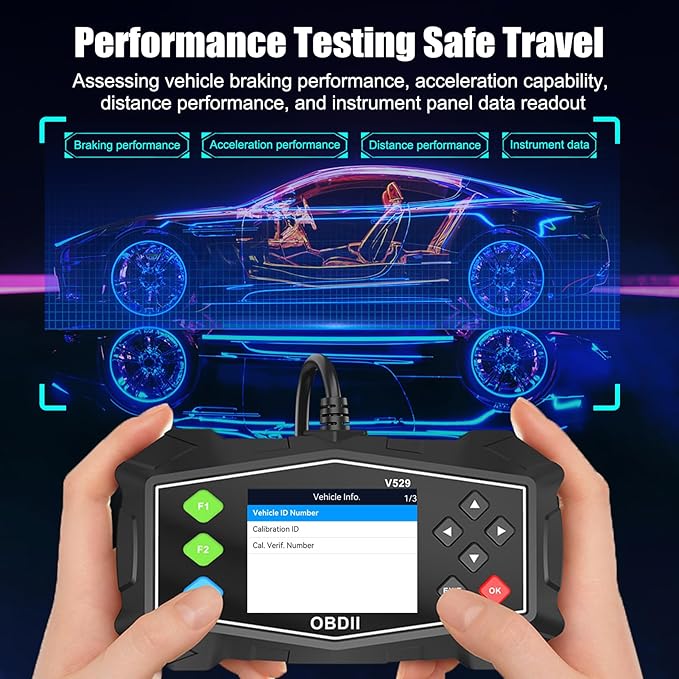 OBD2 Scanner Diagnostic Code Reader,Automotive OBD II Engine Light,Battery Tester,Mode 6, Mode 8 & I/M Readiness,OBDII Scan