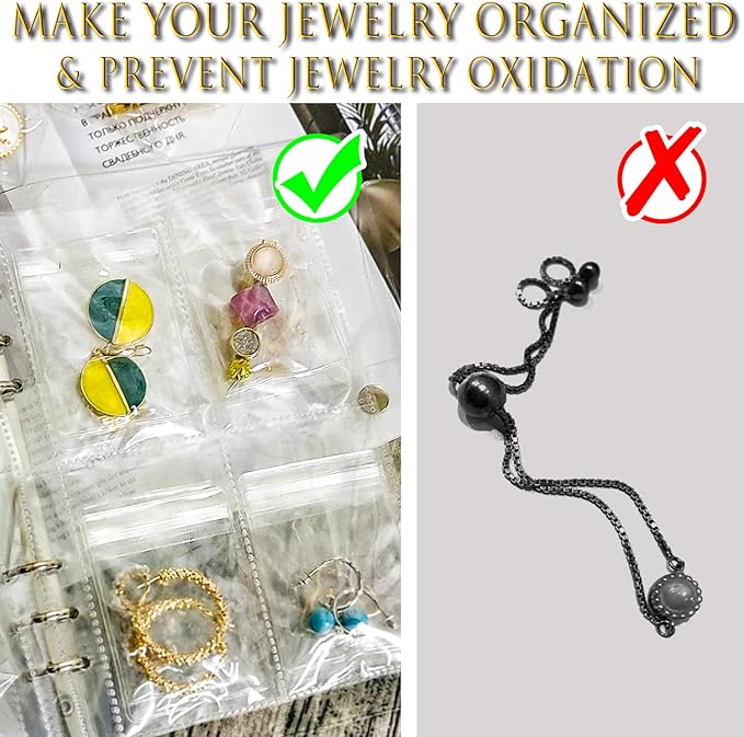 Earring Organizer Case Travel Jewelry Organizer Transparent Jewelry Storage Book for Necklace Bracelet Ring Holder with Small