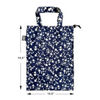 Cute Hanging Car Trash Garbage Bag 100% Leakproof Waterproof Multipurpose for Car Back Front Seat Console with Hanging Strap (Small Flowers)