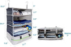 Grand Fusion Stow-N-Go Packing Organizer for Luggage, Portable Hanging Travel Shelves, Carry-On Closet, Hanging Packing Cubes